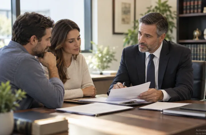 Probate Litigation attorney consulting compassionately with a Conroe family