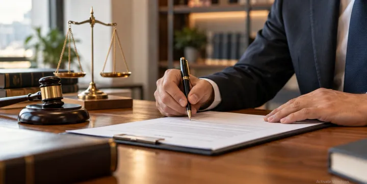 Legal documents being reviewed for a Conroe probate litigation case